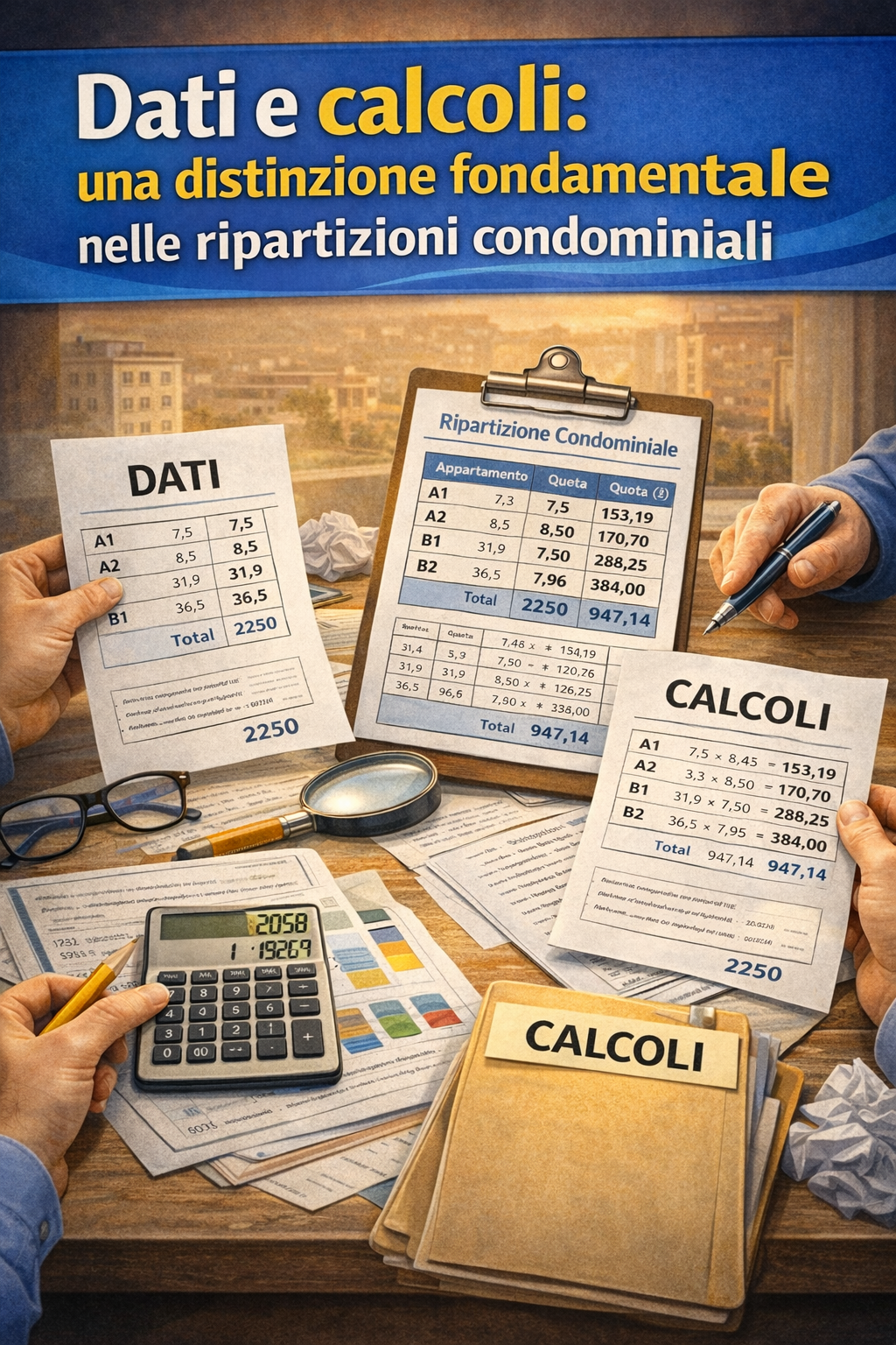 Dati e calcoli: un aspetto essenziale nelle divisioni condominiali
